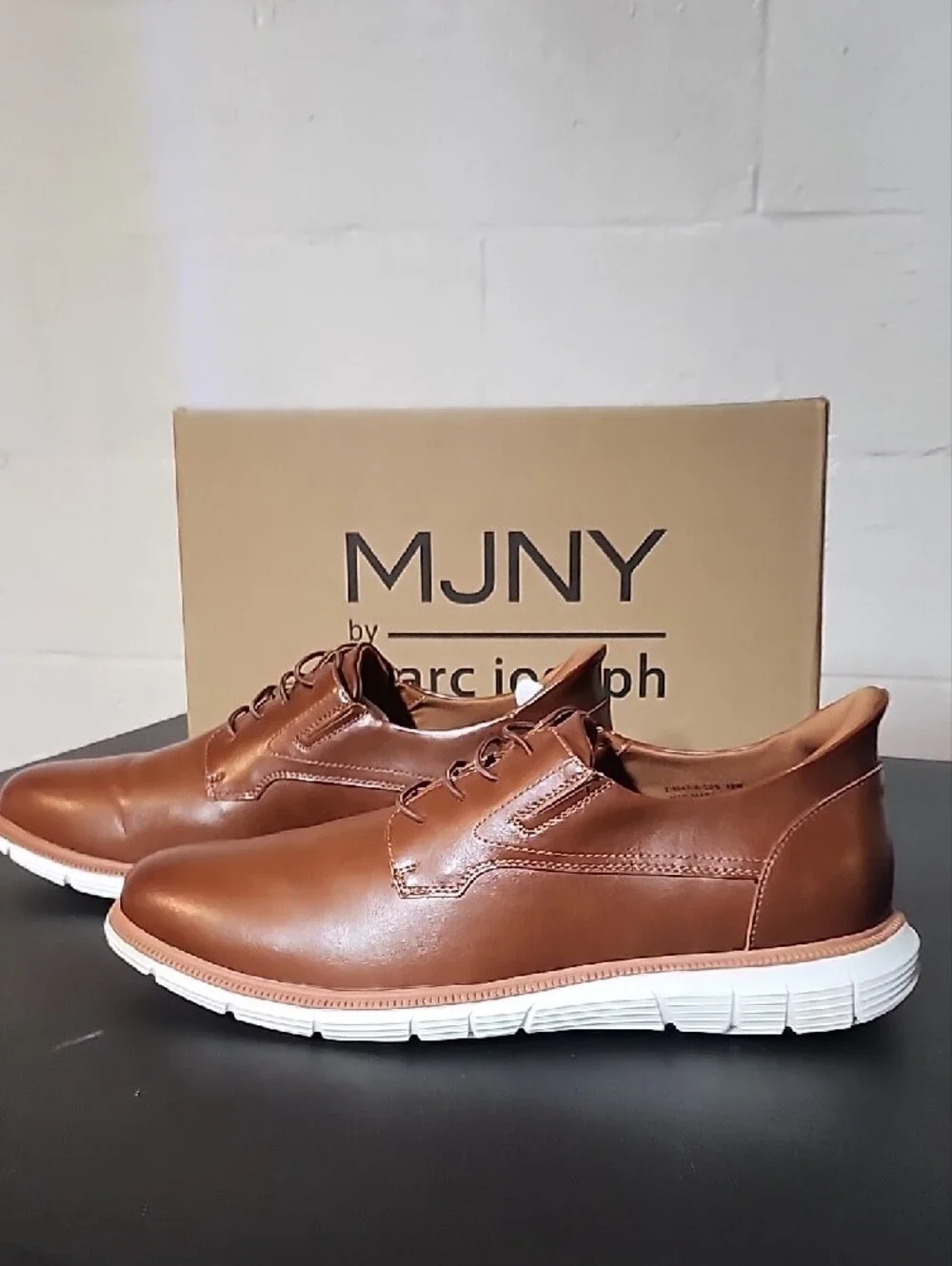 Marc Joseph Cloud Street Cognac Leather Derby Lace-Up Shoes